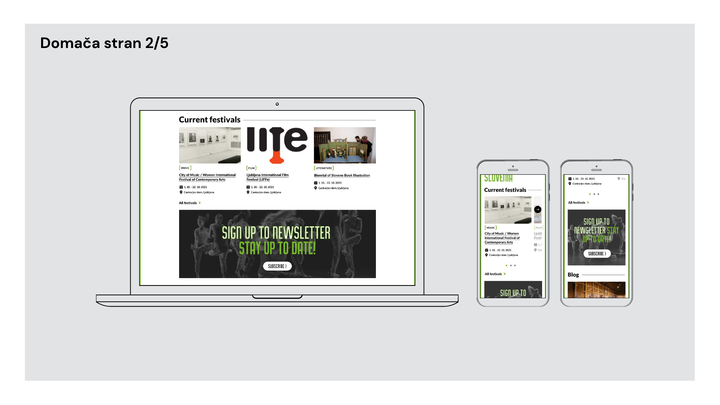 Culture.si 2022 homepage design proposal