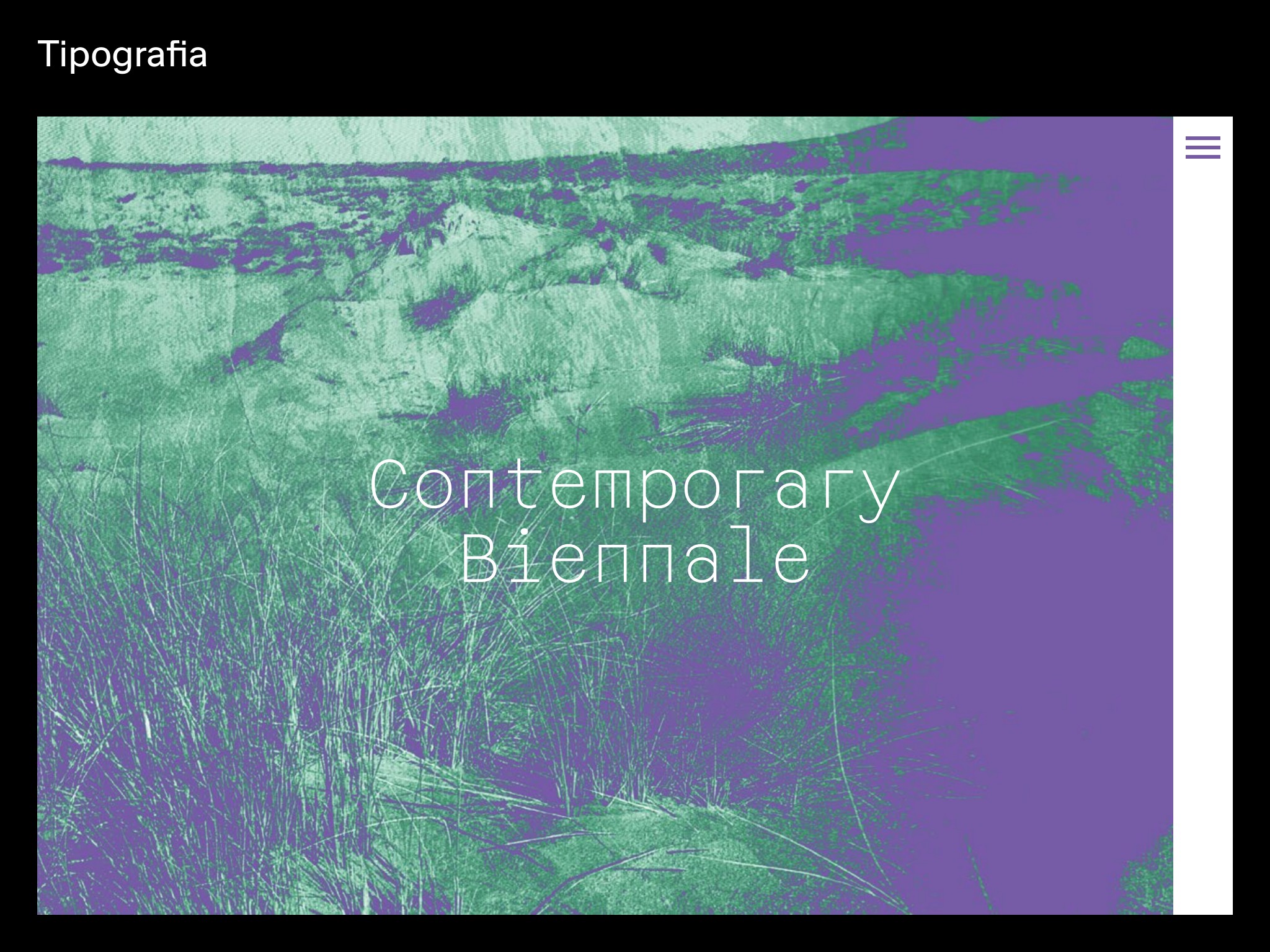 Sardegna Biennale visual identity proposal: typographic landscape design